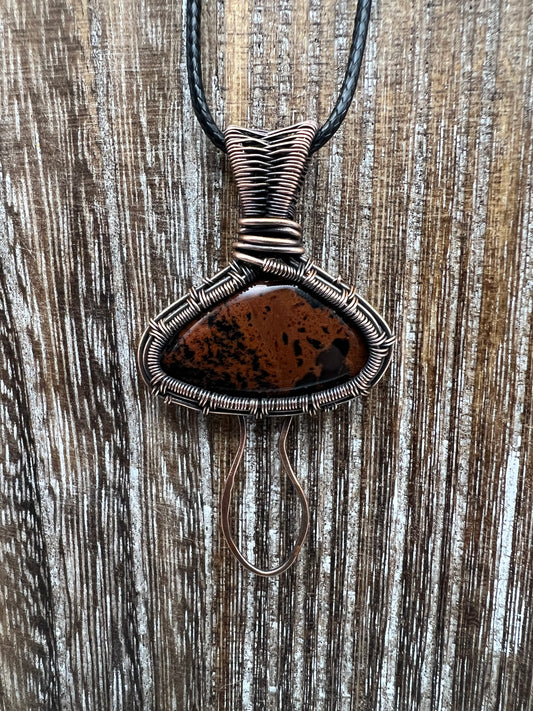 Mahagony Obsidian Mushroom