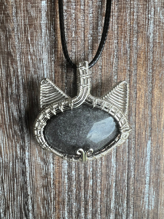 Silver Obsidian Kitty